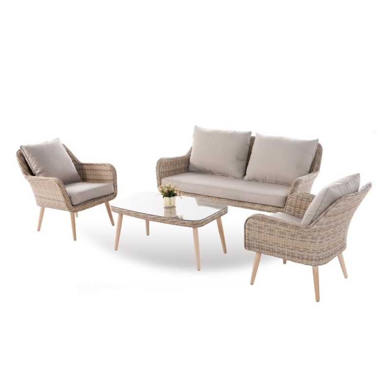 Outdoor Furniture Injection Plastic Sofa wicker Table Garden Set