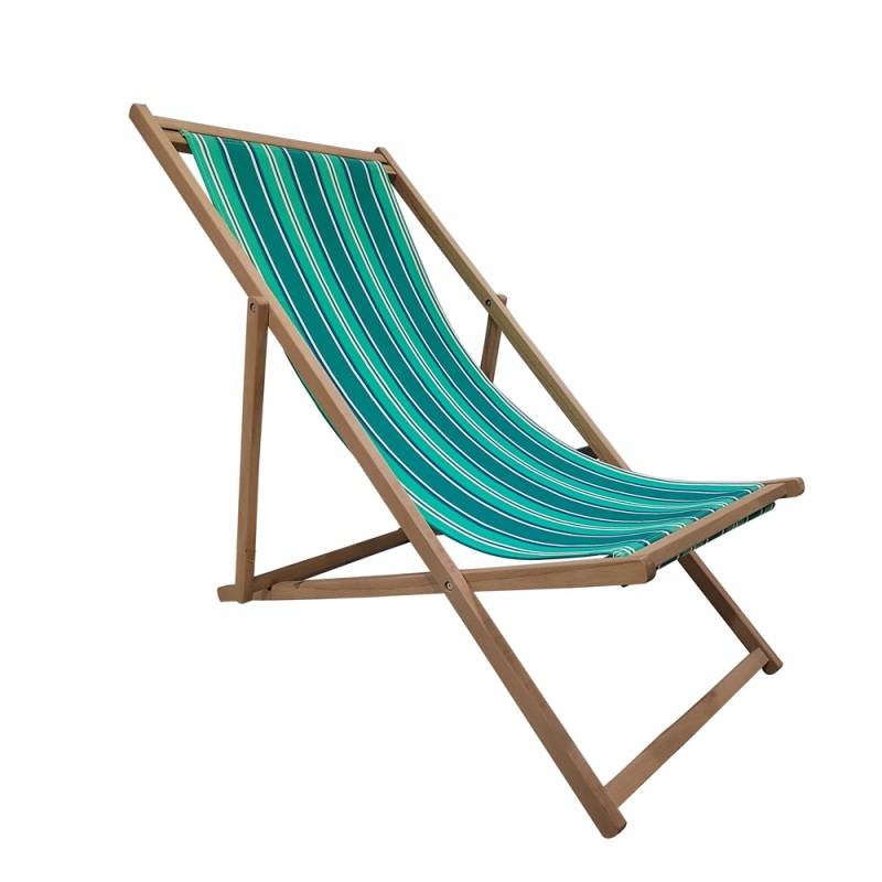 Classic Adjustable Foldable Deck Chair Aluminum Textile Deck Chair  For Pools Beach
