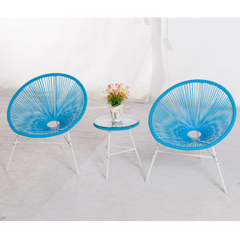 Indoor Outdoor Rattan Acapulco Woven Lounge Chair, All-weather Patio Pear Shaped Weave Chair,colorful Acapulco Accent Chair