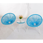 Indoor Outdoor Rattan Acapulco Woven Lounge Chair, All-weather Patio Pear Shaped Weave Chair,colorful Acapulco Accent Chair