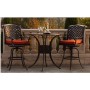 High foot bar chair all cast aluminum patio seating garden outdoor furniture