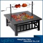 Outdoor Bowl Fireplace Stove Brazier and Backyard Garden Round Metal Fire Pit Metal, Tile Table Top 81/81/35 Cm 83/83/15 Cm 20GP