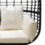 Wick rattan double egg chair stable soft swing adult hanging egg chair for leisure