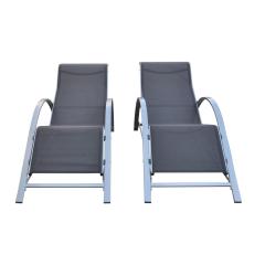 Garden Sun Loungers Folding Sunbed S Shape Aluminum Sun Lounger