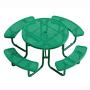 Useful  Outdoor One-piece Table And Chair Design For Picnic steel Tables And Chairs