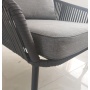 Yoho In Stock Aluminum KD Modern Outdoor Rope aluminum Furniture 4pc Conversation Set with Cushion
