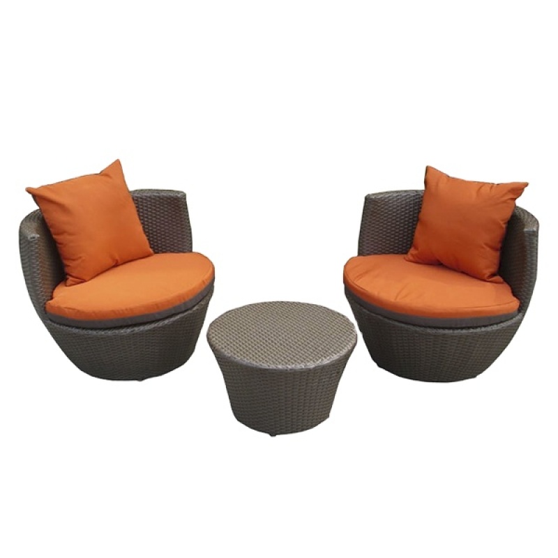 3pcs Balcony 3pcs rattan set chair table outdoor Garden wicker chair sofa garden outdoor courtyard leisure balcony