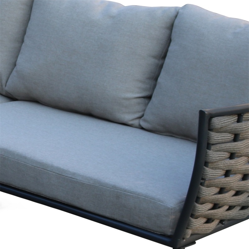 UV  resistance oval rattan sofa set outdoor OEM  plastic rattan sofa for garden
