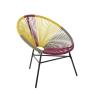 PE Rattan/Wicker Hand weave Acapulco Chair Outdoor, All-Weather Patio Egg Chair,Colorful Acapulco Accent Chair