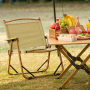 Outdoor Lightweight Aluminum Beach Wood Chair Folding Garden  Chair