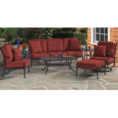 YOHO Outdoor Furniture Luxury Garden bench sets Cast aluminum Patio sofa set with cushion