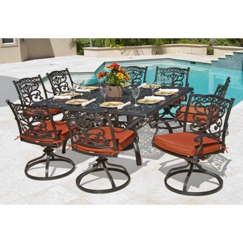 Noble house outdoor furniture  cast aluminum outdoor bronze dining set