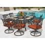 Noble house outdoor furniture  cast aluminum outdoor bronze dining set