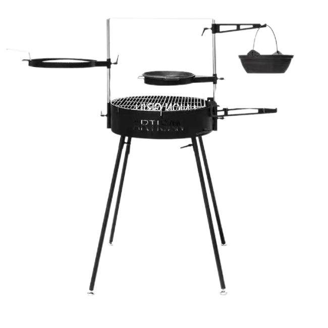 YOHO New Hot Seller Outdoor Garden BBQ Grill 3 in 1 charcoal/wood burning Patio Camping Wood Fired barbecue grill