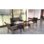 4pcs Outdoor Luxury Rattan Sofa set logo customized conversation sofa set Meeting reception