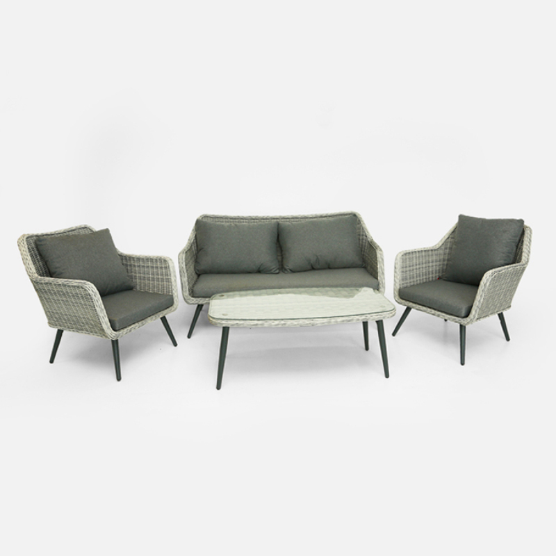 Outdoor Garden Luxury Rattan Furniture 4pc Sofa Set with Cushion Patio Furniture Set Modern Outdoor Furniture Set 1pc/carton