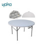 YOHO Wholesale cheap Lightweight round plastic portable camping folding picnic event foldable table