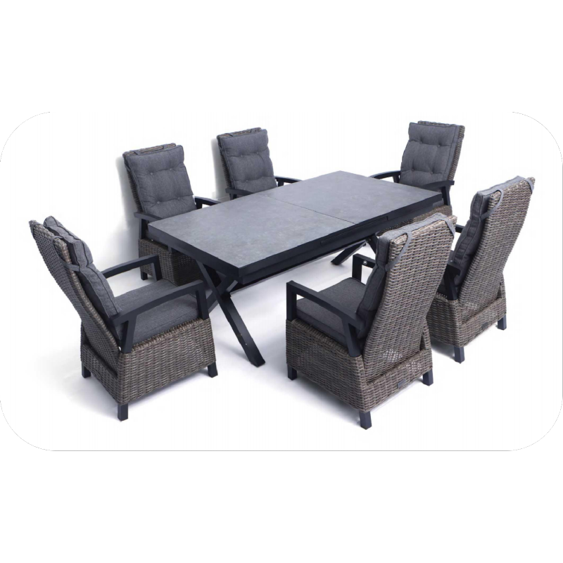 Modern Rattan outdoor sofa garden furniture set semi circle garden sofa rattan outdoor aluminium furniture sets