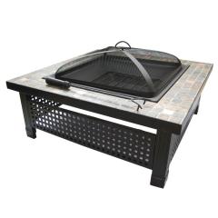 YOHO Outdoor Customized square table Fire Place Large fire pits outdoor Burner wood burning fire pit