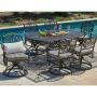 Outdoor Indoor Cast Aluminum Luxury Dining Table Streaching garden extend dining  table