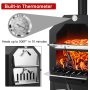 YOHO High Quality Charcoal Burning Pizza oven Big Round Table Top Stovetop Movable Multi-functional Wood Fired Pizza Oven