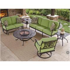 YOHO Outdoor Furniture Luxury Garden bench sets Cast aluminum Patio sofa set with cushion