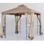 Outdoor Modern Heavy Duty All Weatherproof Patio Aluminum Frame Gazebo Tent with Mosquito Netting and Side Walls