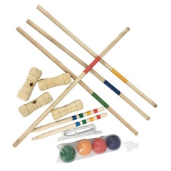 4 plyaer all ages kid Sports Croquet game outdoor wood OEM/ODM Lawn croquet golf  outdoor game