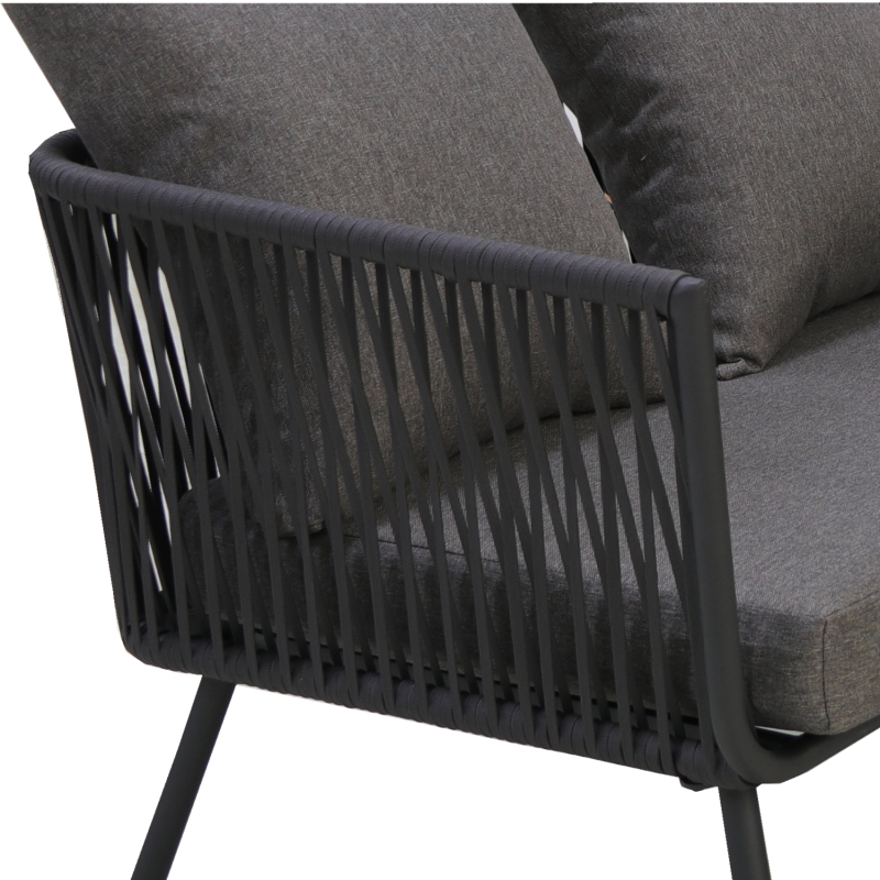 Outdoor Aluminum  sofa set aluminium frame  3 pcs KD sofa set