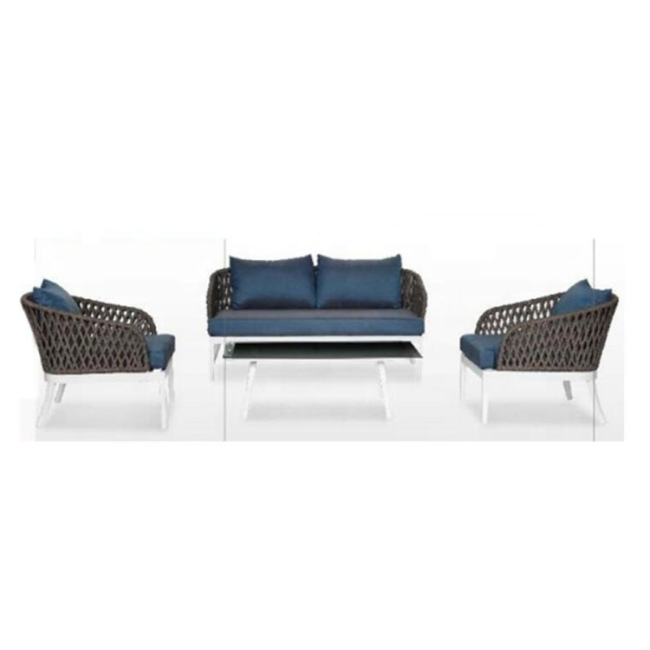 New model patio furniture sofa sets conversation loveseat chair set rope outdoor furniture