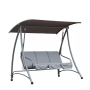 YOHO High  quality 3 Seats outdoor Hanging chair garden metal frame Patio swing chair with cushions canopy top replacement