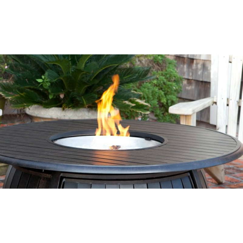 5 pcs Gas Fire Pit table with chair modern luxury fire place Steel painted Burner cast aluminum chair Garden Outdoor