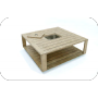 YOHO Luxury end table Furniture Sofa set table hand painting square side table with ICE bucket