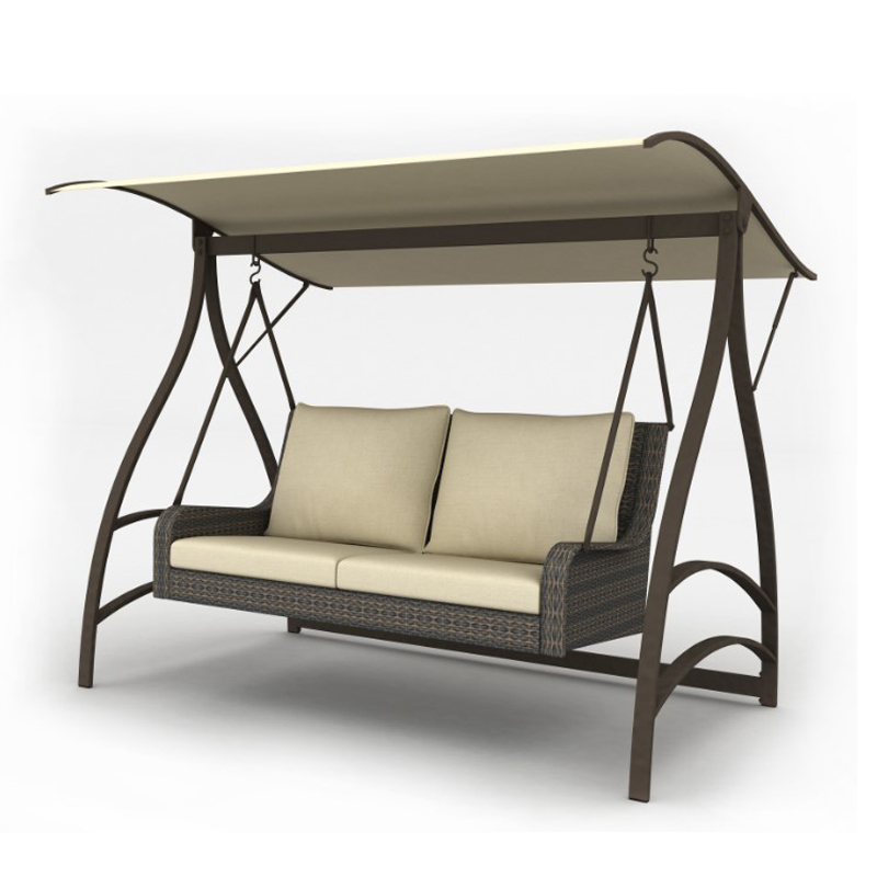 Canopy  garden backyard cushioned steel frame outdoor hammock swing