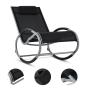 Outdoor Textline rocker chair with aluminum Customized swivel rocker chair for adult