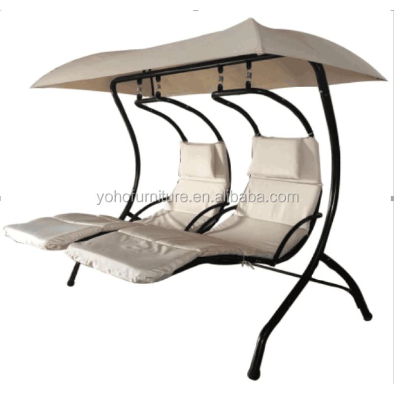 New design Outdoor hanging bed garden patio swing bench with mosquito net
