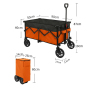Collapsible folding heavy duty Outdoor Camping Cart Folding Wagon Camping  Cart
