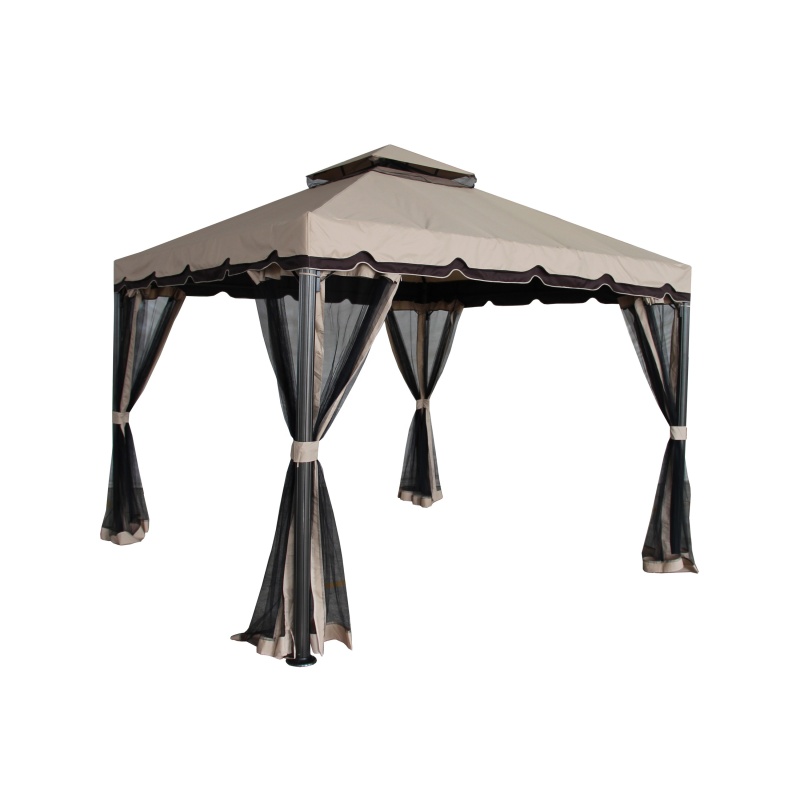 Outdoor furniture Aluminum frame party gazebo with mesh and curtain