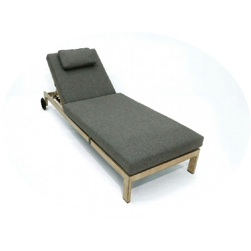 Modern Aluminium  outdoor lounger chair chaise spain garden lounger Patio Hotel Beach Furniture Pool Lounger