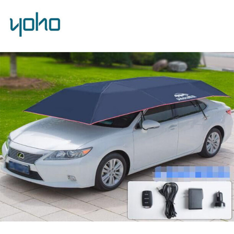 Outdoor semi-automatic remote patio car umbrella