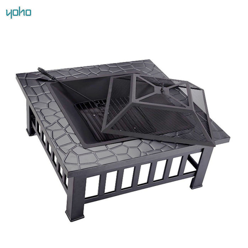 Outdoor garden patio backyard heavy metal steel wood burning fire pits