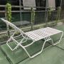 Modern Outdoor Strap Chaise Lounge Aluminum Frame Sun Lounger Garden Patio PVC Outdoor Furniture Swimming Pool Chaise Lounger
