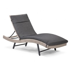 YOHO Hot Sale Reclining Poolside Beach Chaise Lounger  Patio Sun Lounger with 5 Position Adjustable Cushioned