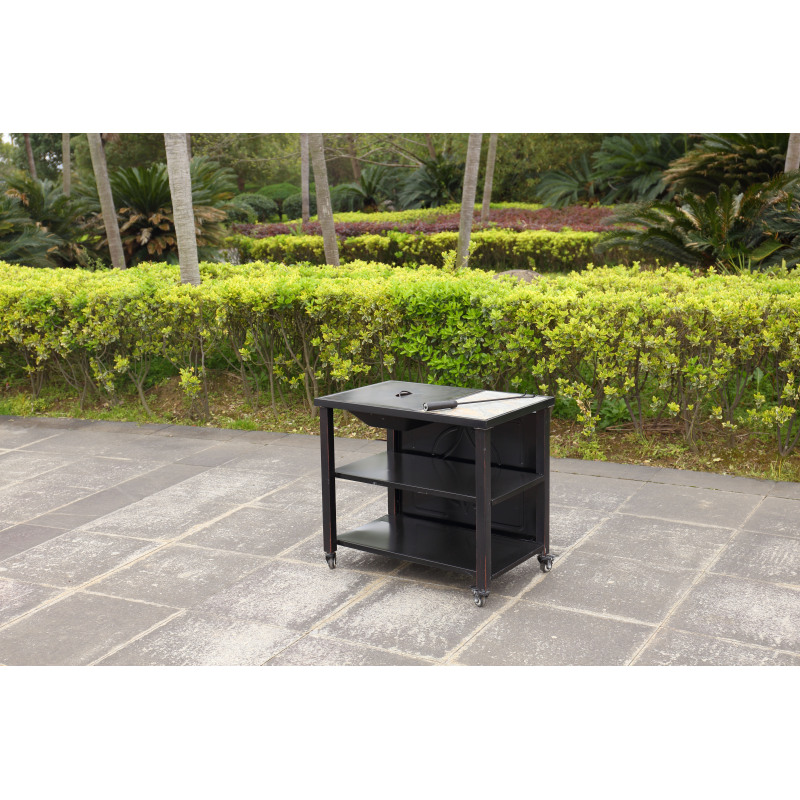 Outdoor garden square outdoor brasero charcoal fire pit cart