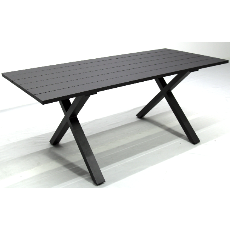 Outdoor Furniture Rectangle Plastic Wood Aluminum Dining Table