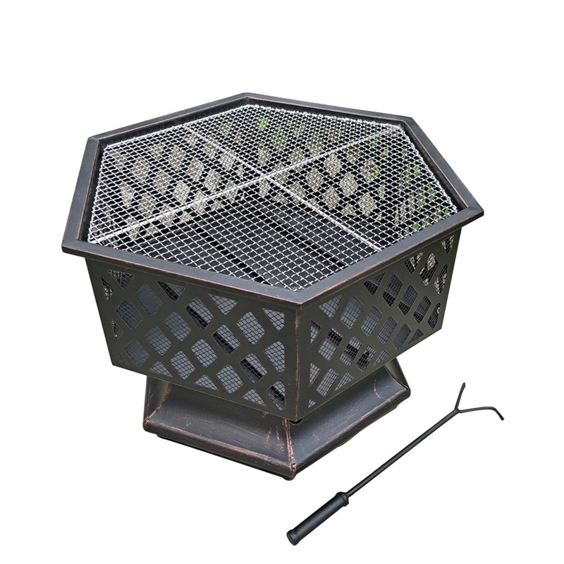 outdoor patio Round Fire Pits with poker Outdoor Fire Pit for Garden Bbq Grill