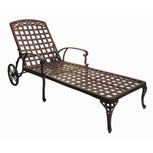 Metal outdoor patio all cast aluminum chaise lounge sunbed