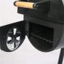 Trolley  BBQ grills wood fuel steel charcoal smoker