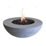 Yoho Light Grey Round 39.6inch concrete material gas fire pit table furniture for your outdoor living