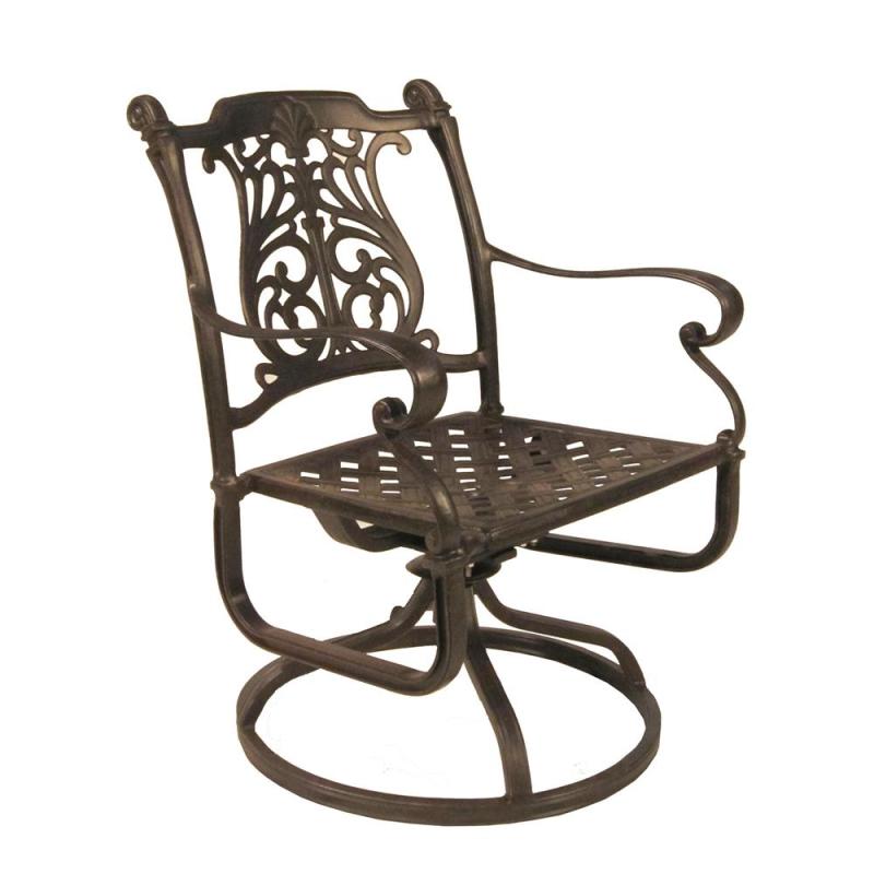 YOHO Luxury Cast Aluminum Garden Furniture Patio Loveseat /Swivel Chair Outdoor Furniture 5 years Lifespan KD Patio sofa set